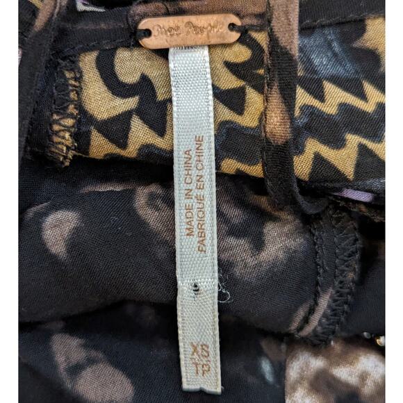 Free People Wild Divine Boho Maxi Dress Black Purple Brown Size XS - Picture 5 of 16